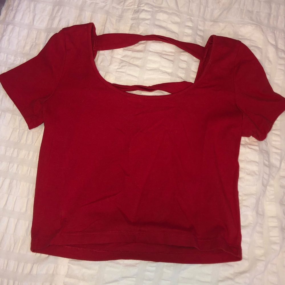 red crop top